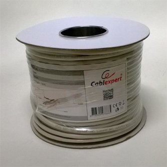 Gembird LAN kábel CAT5e, UTP, prémiové CCA vodiče, 100 m, šedý