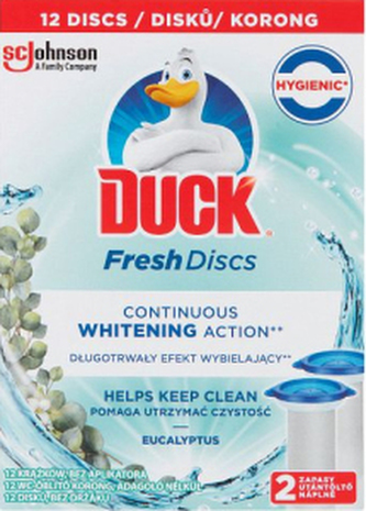 Duck WC blok Fresh Discs Eucalyptus, 2× 36 ml