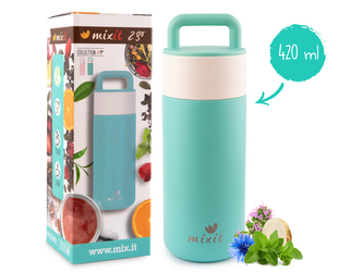 Mixit - Mixit 2go - Termoska s čajovým sítkem 420 ml (mintová) 0 g