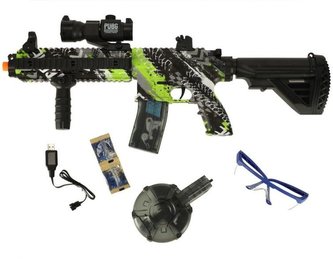 Puška M4 na vodní gelové kuličky 7-8 mm s příslušenstvím