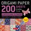 Origami Paper 200 sheets Chiyogami Flowers 6" (15 cm)