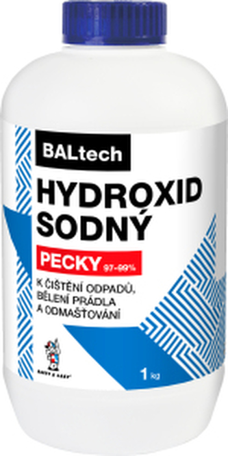 BALTECH hydroxid sodný k čištění odpadů, pecky, 1 kg