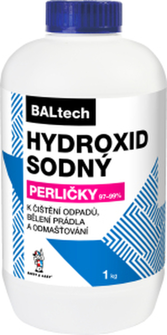 BALTECH hydroxid sodný k čištění odpadů, perličky, 1 kg