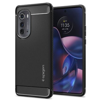Spigen Rugged Armor, black - Motorola Edge 2022