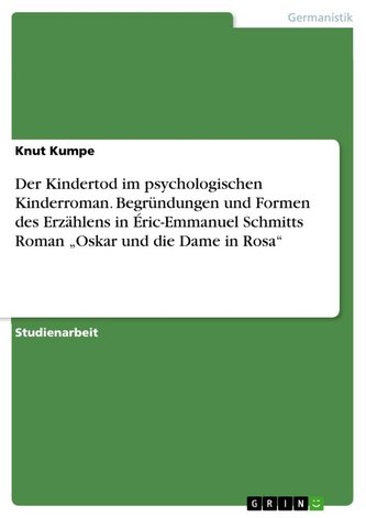 Der Kindertod im psychologischen Kinderroman. Begründungen und Formen des Erzählens in Éric-Emmanuel Schmitts Roman ¿Oskar und d