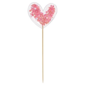 Serce z konfetti na piku