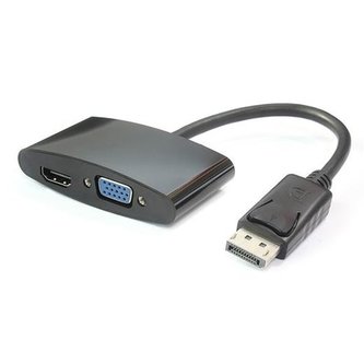 Adaptér DisplayPort - HDMI + VGA FULL HD 1080p, 4K*2K@30Hz