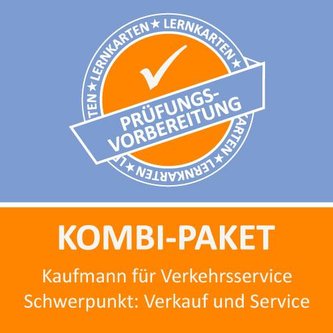 Kombi-Paket Kauffrau für Verkehrsservice Schwerpunkt Verkauf und Service Lernkarten