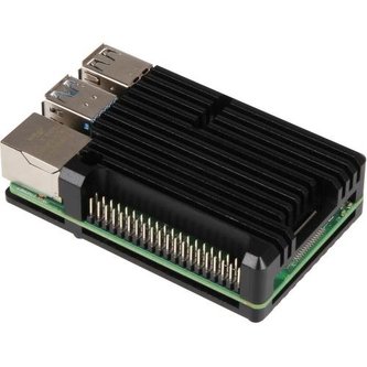 Kryt Raspberry case Armor pro Pi 4 B, černá (Joy-it)