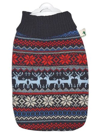 Termofor Hugo Frosch Classic 1,8 l s pleteným obalem – norský motiv