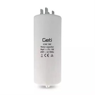 Kondenzátor rozběhový motorový 50uF 450V GETI GMC 50F
