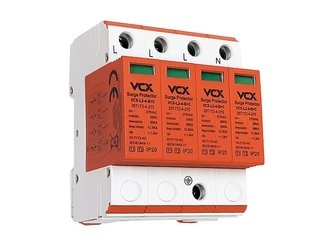Přepěťová ochrana VCX AC třída T1T2 (B+C) 4P 12.5kA L2 RED s jiskřištěm
