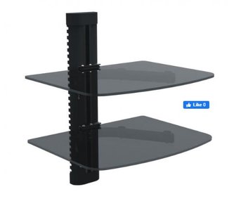 OPTICUM UTV0044 polička dvojitá pod TV 360x250x432mm
