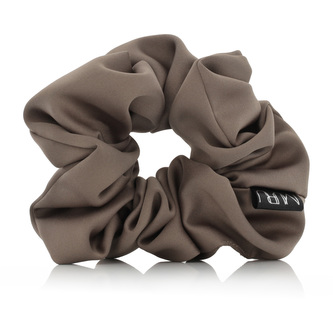 MURU saténová scrunchie gumička - šedá matná