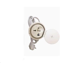 IN Zapuštěná lišta 553045 zásuvka, Qi nabíjení, USB A + C