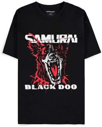 Tričko Cyberpunk 2077 - Black Dog Samurai Album Art L