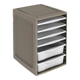 BAMA Box ORDINO 34x41x53 cm, barva šedo/hnědá