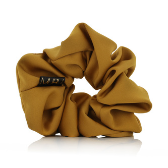MURU saténová scrunchie gumička - matná okrová