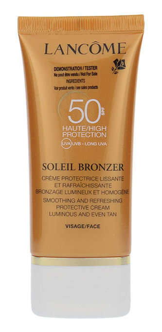 Lancôme Soleil Bronzer Opalovací přípravek na obličej SPF50 50 ml pro ženy Tester