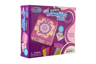 Kreativní sada šperkovnice s mozaikou s doplňky v krabici 21x18x5,5cm Kreativní sada šperkovnice s mozaikou s doplňky v krabici 21x18x5,5cm