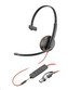Poly náhlavní souprava Blackwire 3215, 3,5 mm jack + USB-C/A adaptér, mono (bulk)