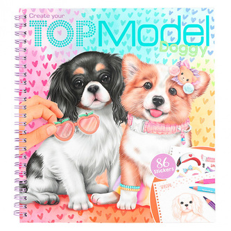Omalovánka Top Model - Štěňátka + 86 samolepek