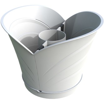 BAMA Květináč TULIPANO sada 4ks, barva bílá