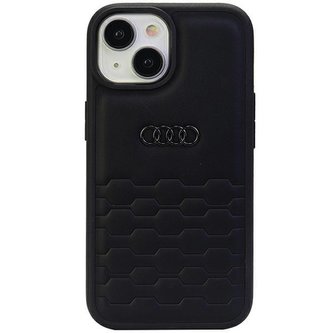 Audi GT Synthetic Leather Zadní Kryt pro iPhone 15 Black