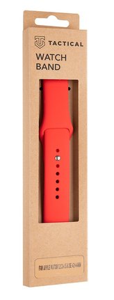 Tactical 498 Silikonový Řemínek pro Apple Watch 1/2/3/4/5/6/7/8/9/SE 42/44/45mm Red