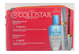 Collistar Shock řasenka 8 ml + odličovač Gentle Two Phase 50 ml + taška