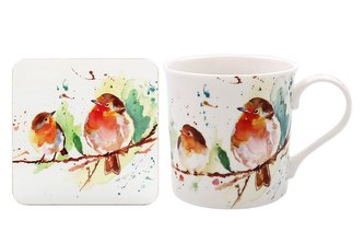 Hrnek a podtácek LP53194 WINTER ROBIN L&P;