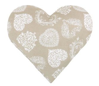 SRDCE - béžové srdce - 42x40 cm