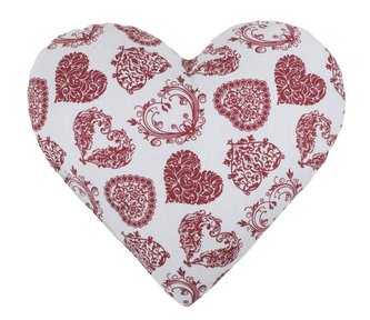 SRDCE - krajkové srdce - vínová - 42x40 cm