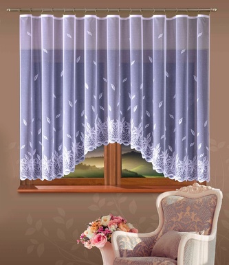 Hotová záclona, Nora, bílá 250 x 120 cm