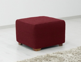 Potah multielastický na taburet, Denia, bordový