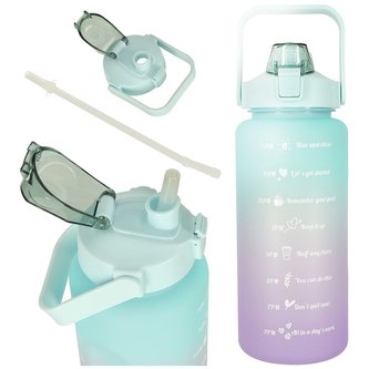 Láhev na vodu Bidon - Tyrkysovo-fialová 2000 ml