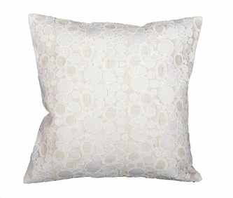 Forbyt, Návlek na polštář, Krajka kruhy, béžový, 40 x 40 cm