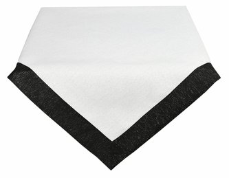 Ubrus Vánoční, Třpytivý ubrus s lemem, bíločerný 120 x 140cm