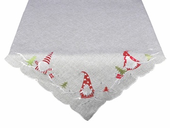 Ubrus Vánoční, Vánoční trpaslíci, šedý 35 x 35 cm