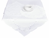 Ubrus celoroční, Gabriela, bílý 85 x 85 cm