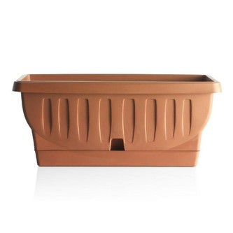 BAMA Truhlík Natura TR 30cm s podtáckem, barva terraccota