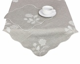 Ubrus celoroční, Bílá pivoně, šedý 40 x 90 cm