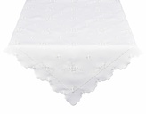 Ubrus celoroční, Anička, bílý 85 x 85 cm