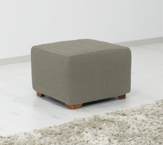 Potah multielastický na taburet, Denia, světle šedý