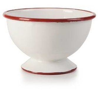 Smaltovaná miska bílo červená 12cm - Ibili