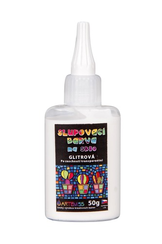 ARTEMISS Slupovací barva glitrová transparentní 50g, bílá