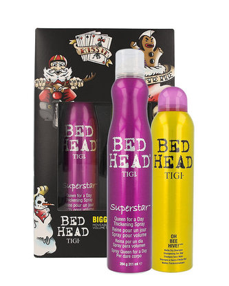 Tigi Bed Head Superstar lak na vlasy 311 ml + suchý šampon Bed Head Oh Bee Hive 238 ml