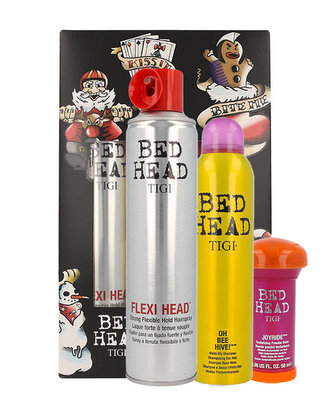 Tigi Bed Head Flexi Head lak na vlasy 385 ml + suchý šampon Bed Head Oh Bee Hive 238 ml+ pudrový balzám na vlasy Bed Head Joyride Texturizing 58 ml
