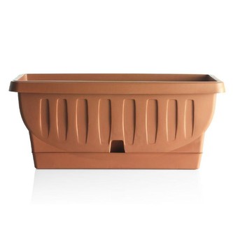 BAMA Truhlík Natura WT 40cm s podtáckem, barva terracotta