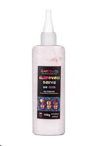 ARTEMISS Slupovací barva glitrová transparentní 100g, červená